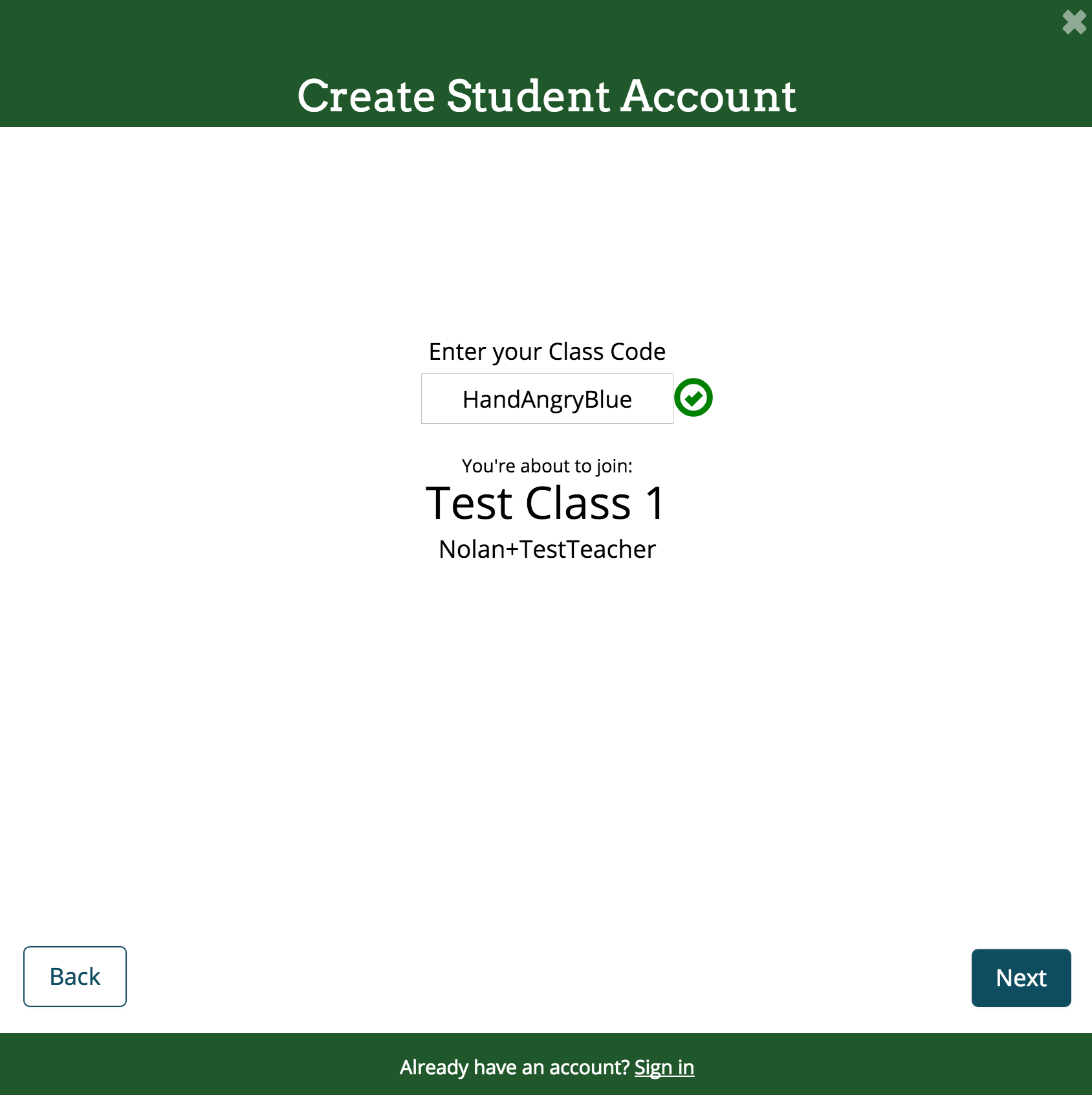 create-student-account